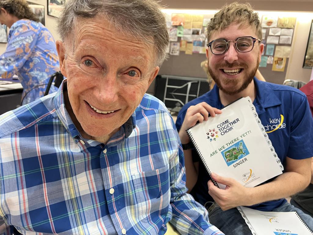 Off Key Chorale Sarasota, singing exercises for seniors, music for memory care, memory care music program, dementia-friendly music activities


